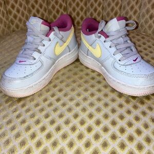 NIKE AF1 GREY CITRON FUSION LITTLE GIRLS 9C